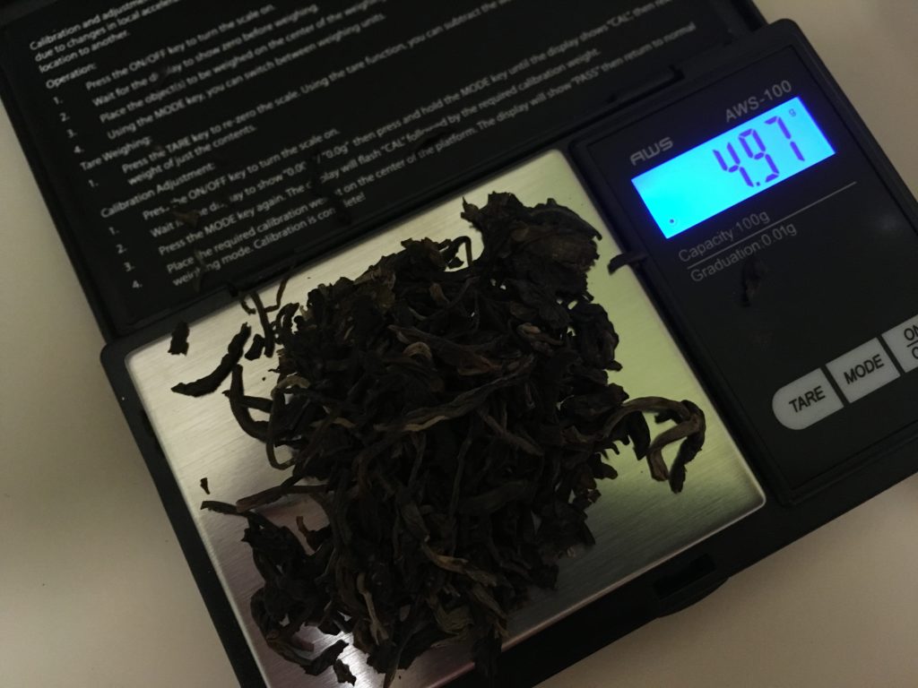 Tea Being Measured on a Scale